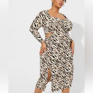 NWT Maxi Studio knit watercolor Zebra